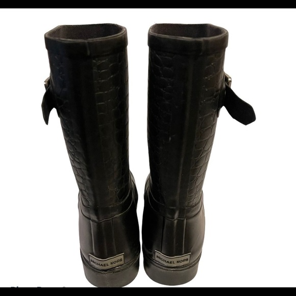MICHAEL KORS Black Crocodile Rain Boots - Picture 4 of 4